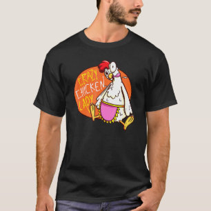 Verrücktes Geflügel Huhn Seltsame Augen Geflügel F T-Shirt