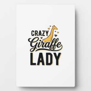 Verrücktes-Giraffen-Dame-Vintage-Stich-Shirt-Desig Fotoplatte