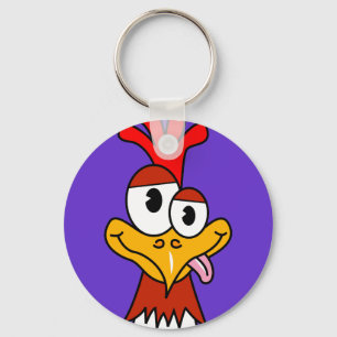Verrücktes Huhn Schlüsselanhänger