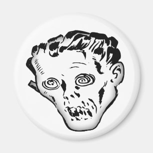 Verrücktes Monster-runder Magnet