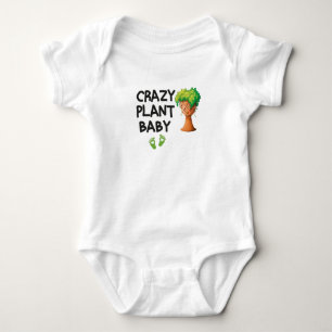 Verrücktes Pflanzenbaby, Süßes Pflanzenbasiertes B Baby Strampler
