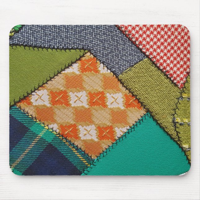 verrücktes Quiltmuster Mousepad (Vorne)
