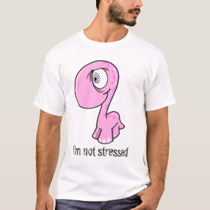 Verrücktes Rosa betonter Dinosaurier-T - Shirt