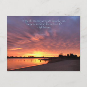 Verrücktes Verändern der Welt Feiertagspostkarte