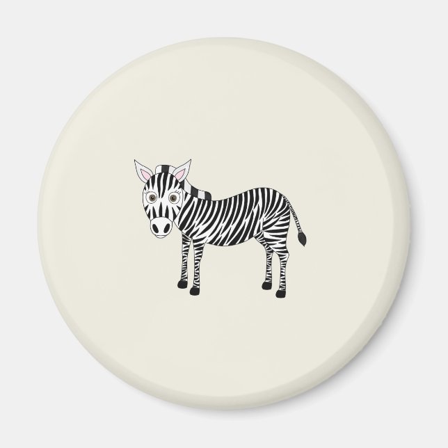 Verrücktes Zebra Magnet (Vorne)