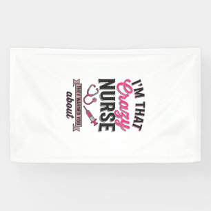 Verrücktes Zitat für Krankenschwester Vintage-Schr Banner
