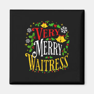 Verry Merry Waitress Weihnachtsserver Paja Magnet