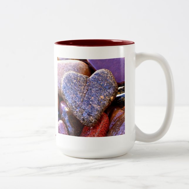 Vers der Herz-Tassen-w/Scripture Zweifarbige Tasse (Rechts)