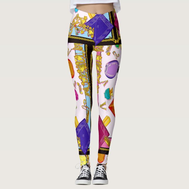 Versace jede Person Design. GYM Leggings (Vorderseite)