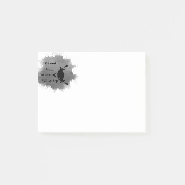 Versag nie, um Motivierend Zitat Kayak Sport zu ve Post-it Klebezettel (Vorderseite)