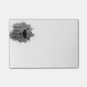 Versag nie, um Motivierend Zitat Kayak Sport zu ve Post-it Klebezettel