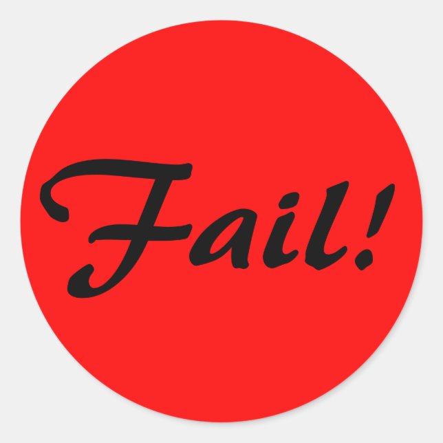 Versag! Runder Aufkleber (Vorderseite)