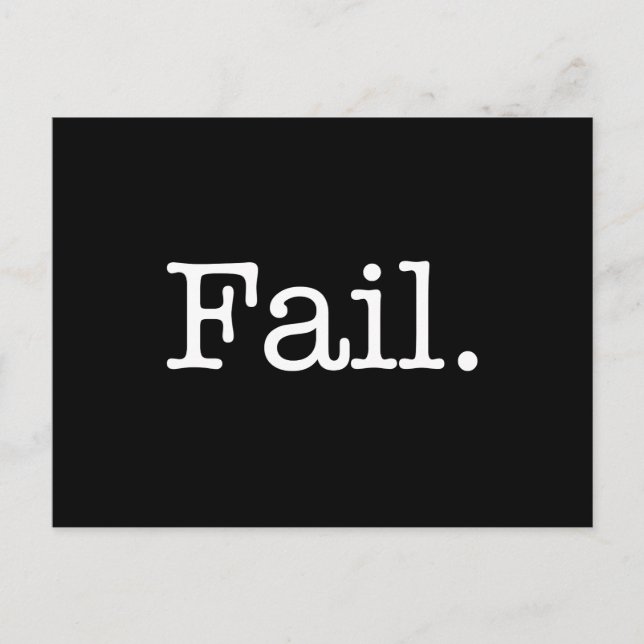 Versag Zitat - Versag. Slang Quotes Postkarte (Vorderseite)