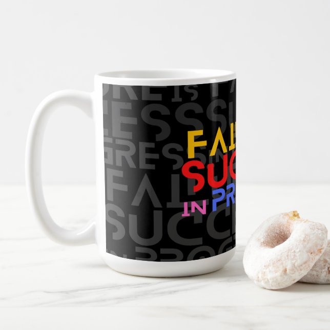 Versagen ist Erfolg bei der Motivierend Ausschreib Kaffeetasse (Mit Donut)