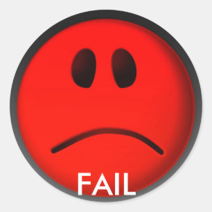 VERSAGEN Sie Runder Aufkleber