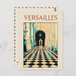 Versailles château Illustration Frankreich Postcar Postkarte