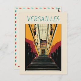 Versailles château Illustration Frankreich Postcar Postkarte