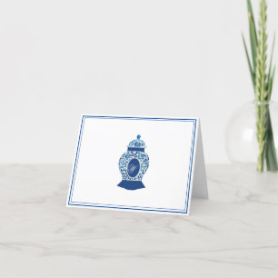 Versailles Chinoiserie Ingwer-Gefäß  Monogramm W  Dankeskarte