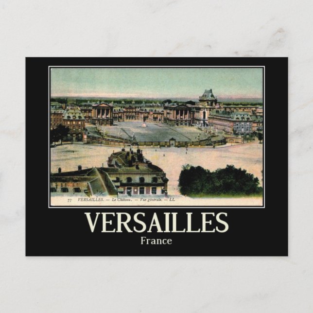 Versailles, Frankreich, Vintag Postkarte (Vorderseite)