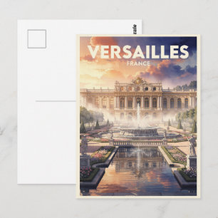 Versailles Frankreich Vintage Reise Postkarte