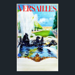 Versailles, Frankreich, Vintage Travel Poster<br><div class="desc">Reproduktion eines Art-Deco-Posters aus den 30er Jahren, das den Tourismus in Versailles, Frankreich, durch die SNCF (Französische Nationalbahn) fördert. Großes Bild eines Springbrunnens mit Pferden mit Statuen im Park und Palast im Hintergrund. Digital renoviert, um das Bild zu vergrößern, die Originalfarben herauszubringen, noch besser und so viele Unvollkommenheiten wie möglich...</div>
