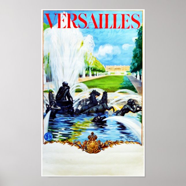 Versailles, Frankreich, Vintage Travel Poster (Vorne)