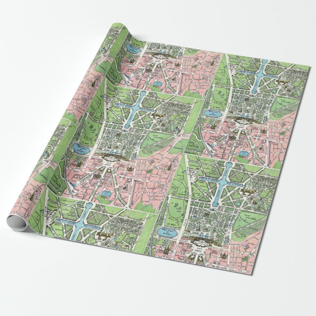 Versailles Map Geschenkpapier (Ungerollt)