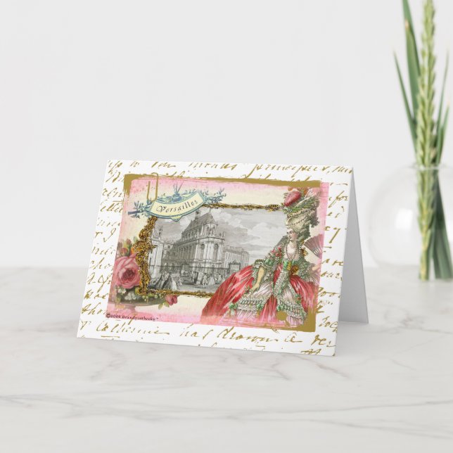 Versailles Marie Antoinette Elegance Collage Karte (Vorderseite)