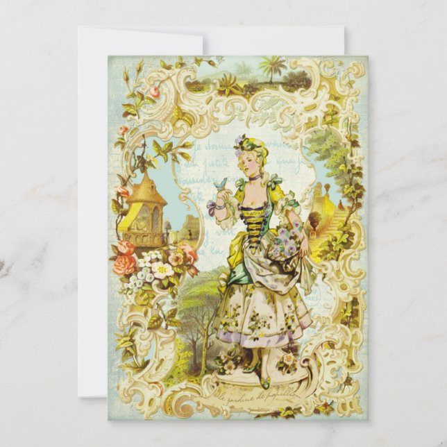 Versailles-Schmetterlings-Garten-Einladungen Einladung (Vorderseite)