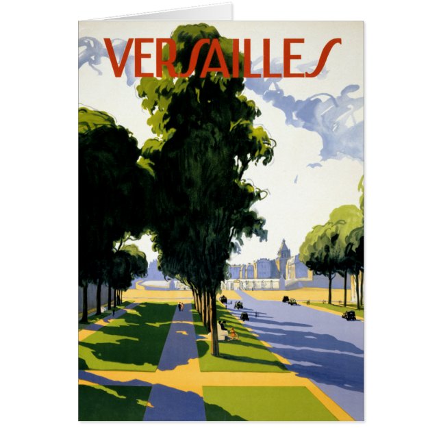 Versailles Vintage Travel Poster Zurück (Vorne)