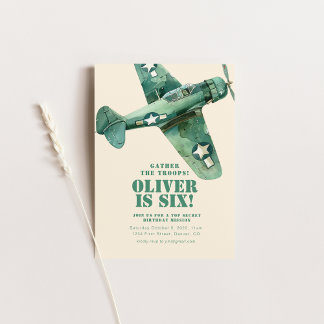 Versammelt das Militärflugzeug der Truppen zum Geb Einladung