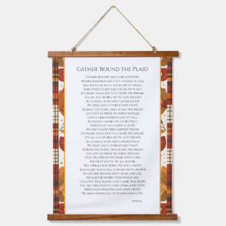 Versammelt Euch um das Plaid Wandteppich Mit Holzrahmen