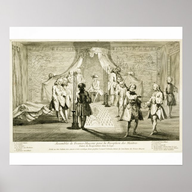 Versammlung der Freien Masons für die Einleitung e Poster (Vorne)