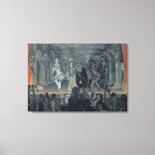 Versammlung der Freien Masons vor der Einleitung e Leinwanddruck