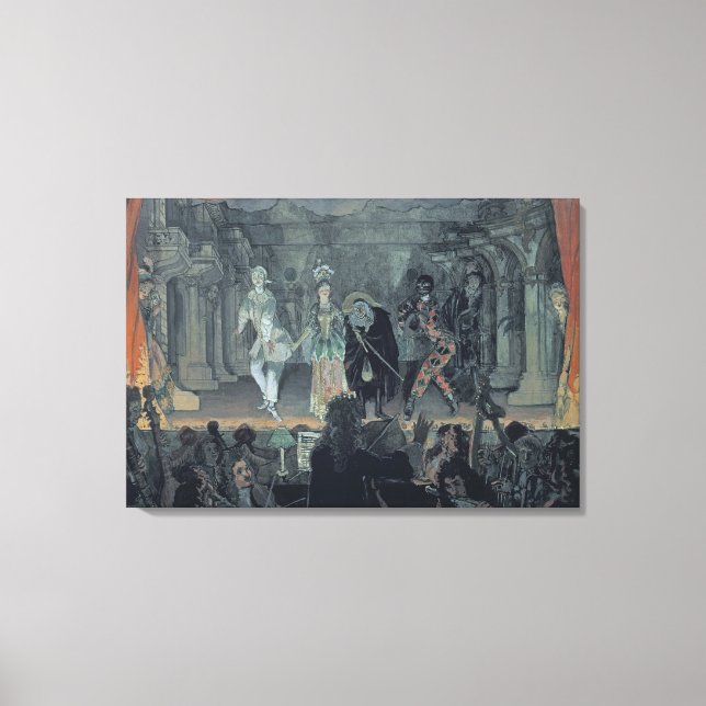 Versammlung der Freien Masons vor der Einleitung e Leinwanddruck (Vorderseite)