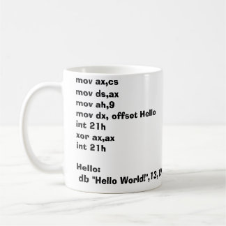Versammlungsteilnehmer-Tasse HelloWorld! Tasse