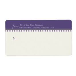 Versand-Etikett für Hochzeitseinladungen, Lila