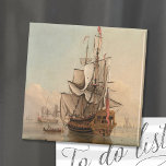 Versand in Ruhe | Peter Monamy Magnet<br><div class="desc">Versand in Ruhe (1700-1725) | Peter Monamys "Shipping in a Calm" ist ein ruhiges maritimes Bild, das Schiffe an der Erholung auf ruhigen Gewässern erobert. Die Komposition hebt die Ruhe des Meeres hervor, mit detaillierten Renderings von Segelschiffen und dem sanften Licht auf dem Wasser. Monamys präzise Technik und seine ausgewogene...</div>