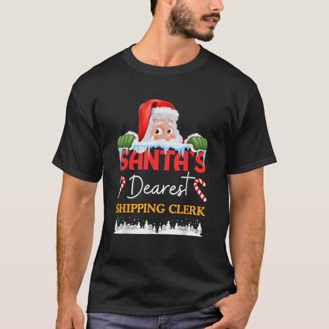 Versand Kleriker Weihnachtsberuf Beruf Santa Clau T-Shirt (Vorderseite)