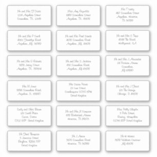 Versand von informellen individuellen Namen Aufkleber