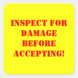 Versandmarke Quadratischer Aufkleber