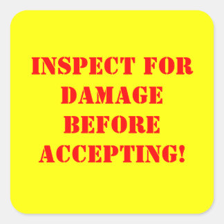 Versandmarke Quadratischer Aufkleber