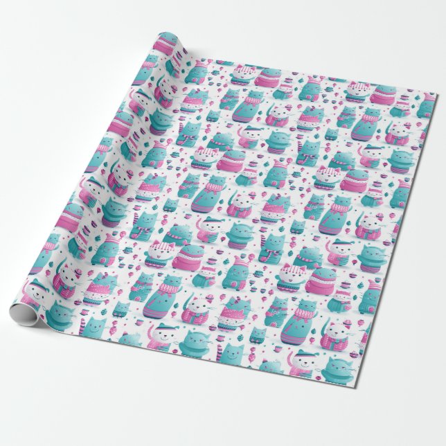 Versandpapier - Transgender-Pride-Katzen 1 Geschenkpapier (Ungerollt)