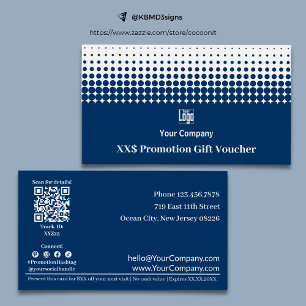 Versatile Business Promo Blue Gutscheinkarte