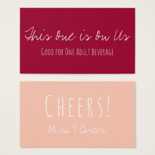 Versatile Drink Tickets in Vintagem Rot & Peach
