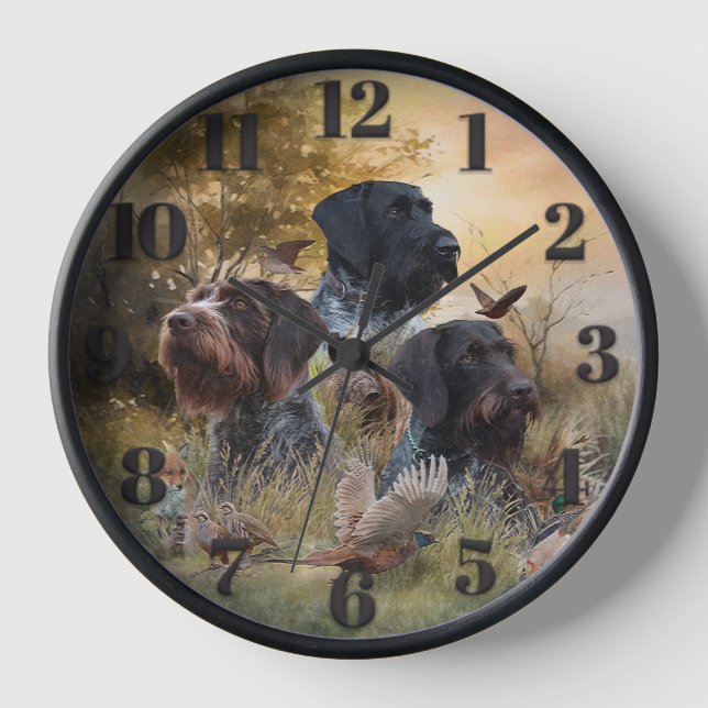 Versatile Jagdhunde Uhr (Vorderseite)