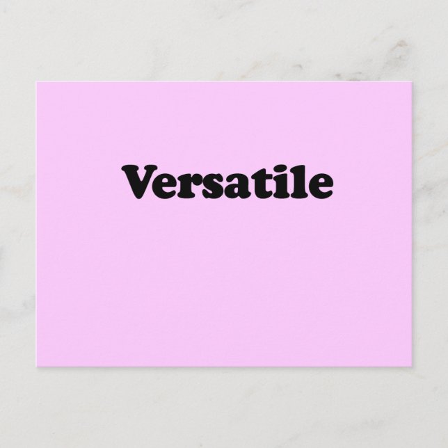 VERSATILER T - SHIRT POSTKARTE (Vorderseite)