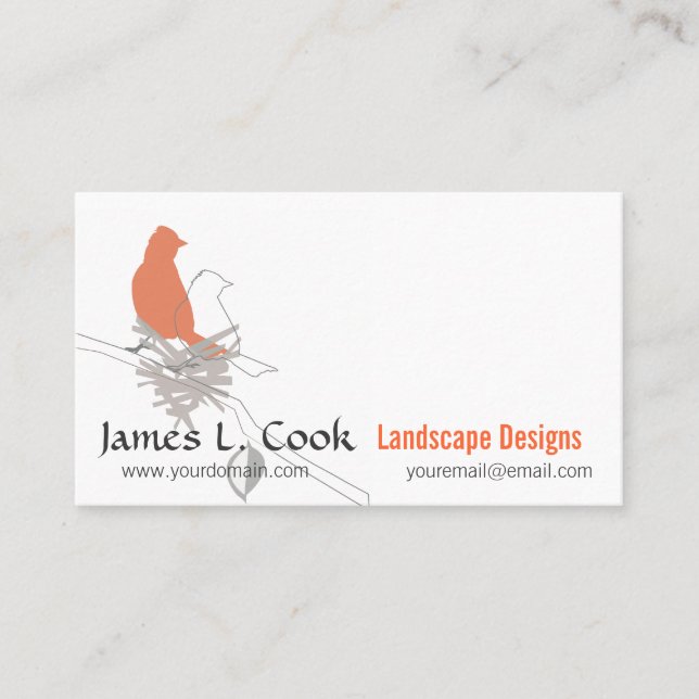 Verschachtelungs-Vögel, die Event-Planer-Berater Visitenkarte (Vorderseite)