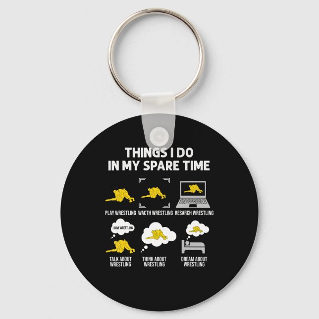 Verschenken Sie Wrestling Zeit für Wrestling Schlüsselanhänger (Vorderseite)