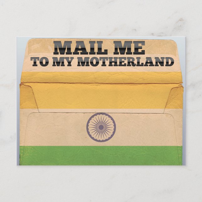 Verschicken Sie mich nach Indien Postkarte (Vorderseite)